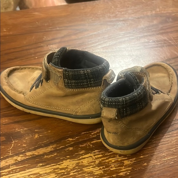 Brown Kids Shoes with Velcro Strap - Picture 2 of 4